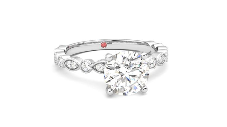 Taylor & Hart Selene Round Engagement Ring 360 degree image 3