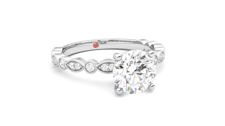 Taylor & Hart Selene Round Engagement Ring 360 degree image 4