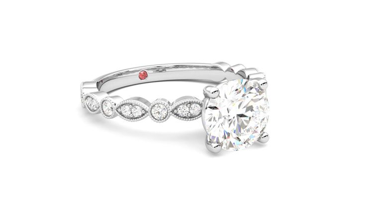Taylor & Hart Selene Round Engagement Ring 360 degree image 5