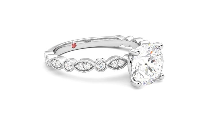Taylor & Hart Selene Round Engagement Ring 360 degree image 6