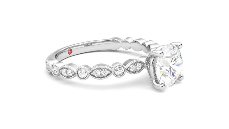 Taylor & Hart Selene Round Engagement Ring 360 degree image 7