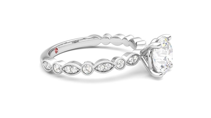Taylor & Hart Selene Round Engagement Ring 360 degree image 8
