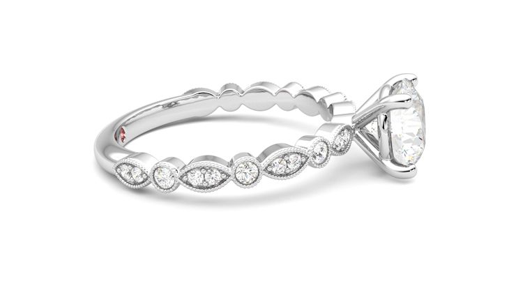 Taylor & Hart Selene Round Engagement Ring 360 degree image 9