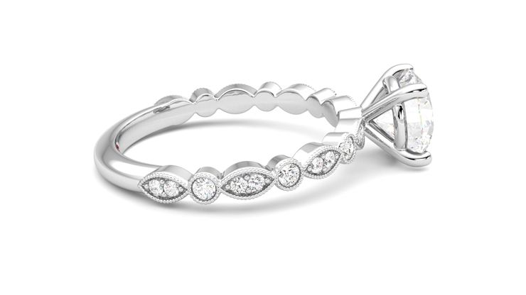 Taylor & Hart Selene Round Engagement Ring 360 degree image 10