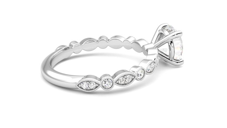 Taylor & Hart Selene Round Engagement Ring 360 degree image 11