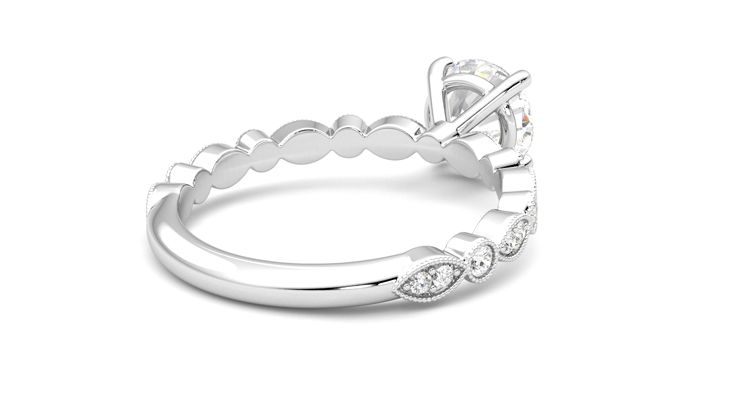 Taylor & Hart Selene Round Engagement Ring 360 degree image 13