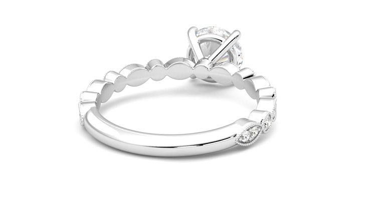 Taylor & Hart Selene Round Engagement Ring 360 degree image 14