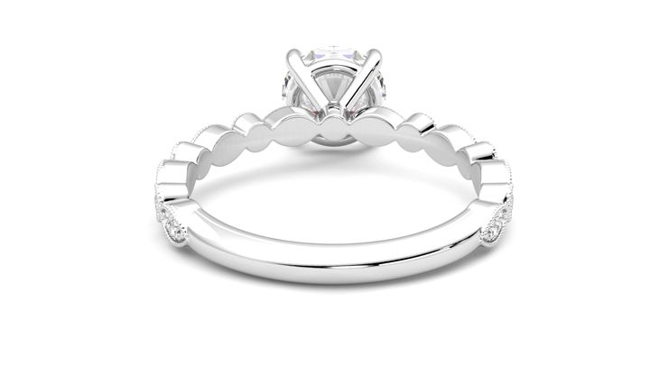 Taylor & Hart Selene Round Engagement Ring 360 degree image 15