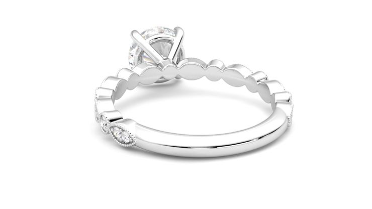 Taylor & Hart Selene Round Engagement Ring 360 degree image 16