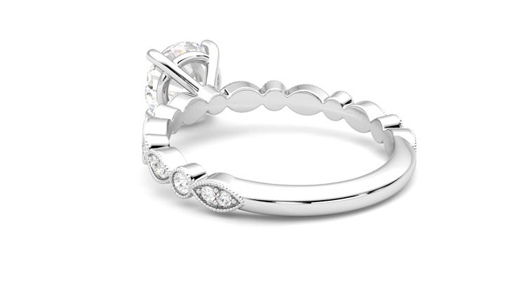 Taylor & Hart Selene Round Engagement Ring 360 degree image 17