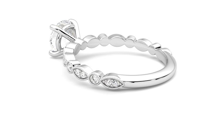 Taylor & Hart Selene Round Engagement Ring 360 degree image 18