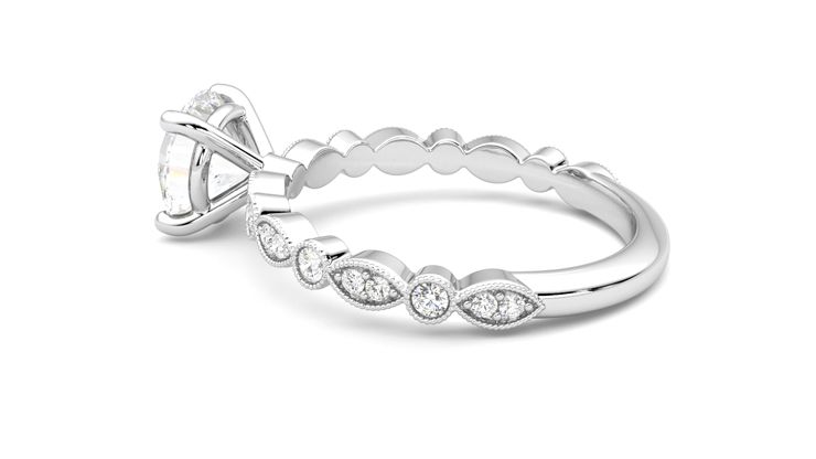 Taylor & Hart Selene Round Engagement Ring 360 degree image 19