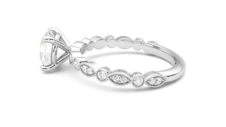 Taylor & Hart Selene Round Engagement Ring 360 degree image 20