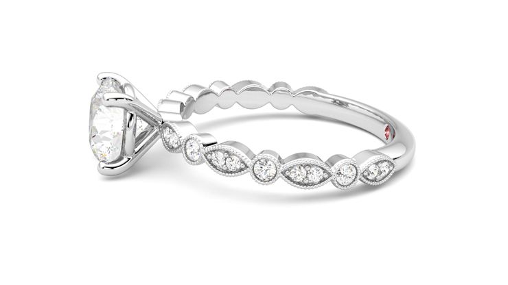 Taylor & Hart Selene Round Engagement Ring 360 degree image 21