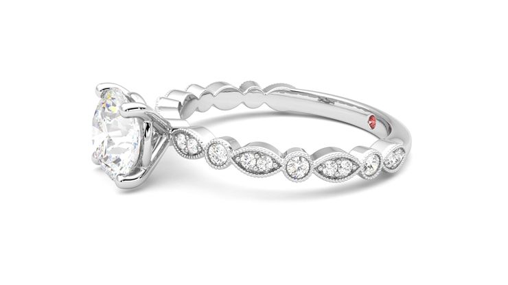 Taylor & Hart Selene Round Engagement Ring 360 degree image 22