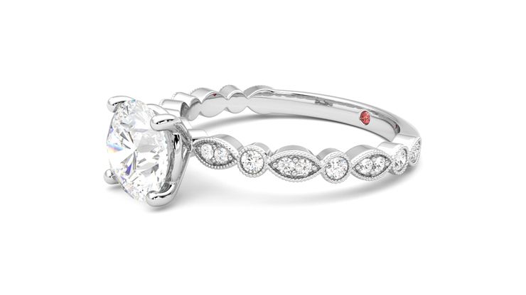 Taylor & Hart Selene Round Engagement Ring 360 degree image 23