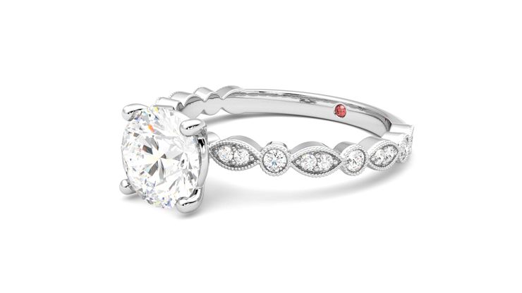 Taylor & Hart Selene Round Engagement Ring 360 degree image 24
