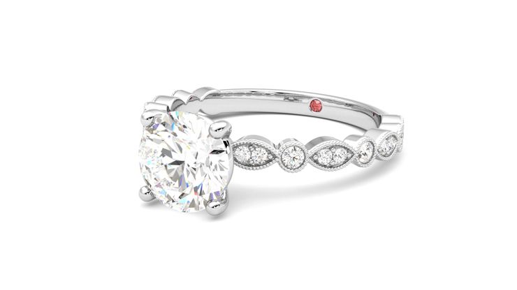 Taylor & Hart Selene Round Engagement Ring 360 degree image 25
