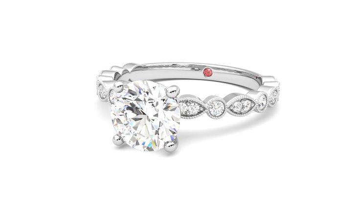 Taylor & Hart Selene Round Engagement Ring 360 degree image 26