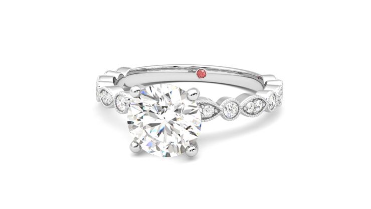 Taylor & Hart Selene Round Engagement Ring 360 degree image 27