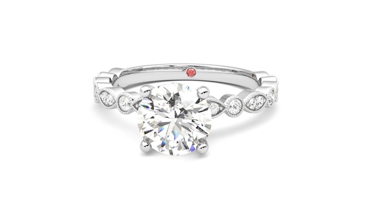 Taylor & Hart Selene Round Engagement Ring 360 degree image 28