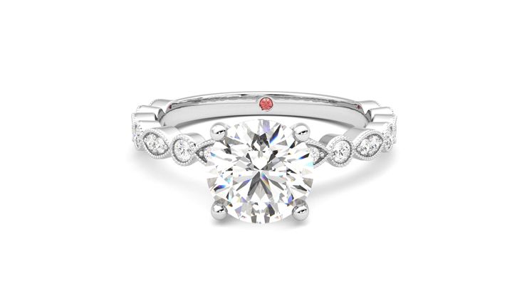 Taylor & Hart Selene Round Engagement Ring 360 degree image 29