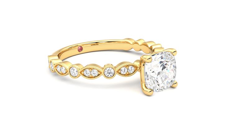 Taylor & Hart Selene Cushion Engagement Ring 360 degree image 6