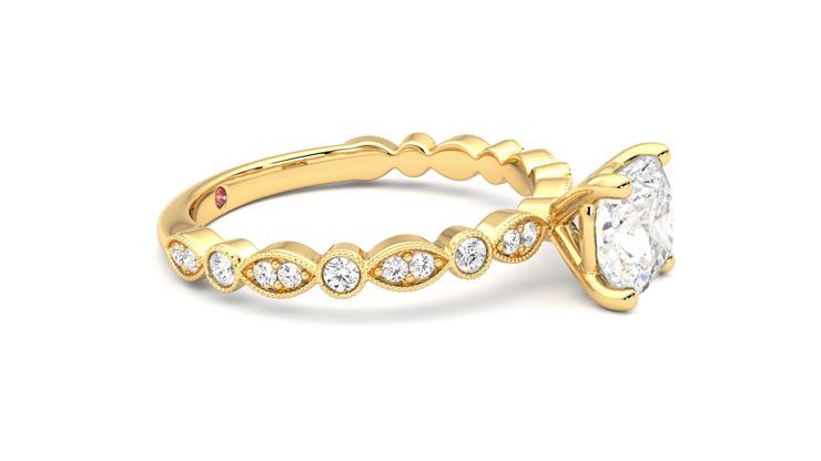 Taylor & Hart Selene Cushion Engagement Ring 360 degree image 8