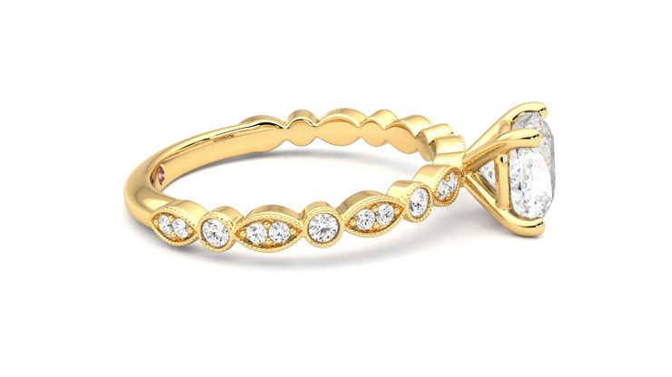 Taylor & Hart Selene Cushion Engagement Ring 360 degree image 9