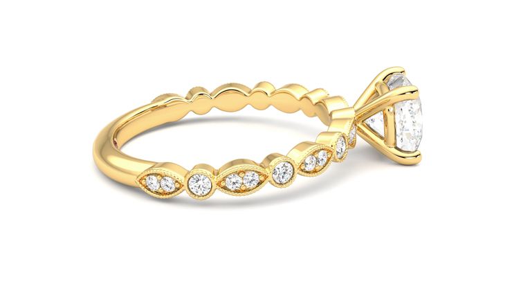 Taylor & Hart Selene Cushion Engagement Ring 360 degree image 10