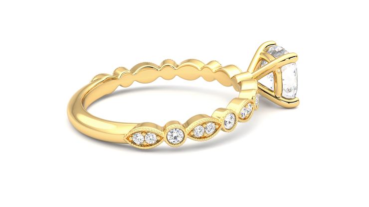 Taylor & Hart Selene Cushion Engagement Ring 360 degree image 11