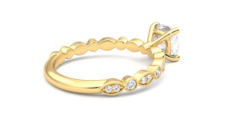 Taylor & Hart Selene Cushion Engagement Ring 360 degree image 12