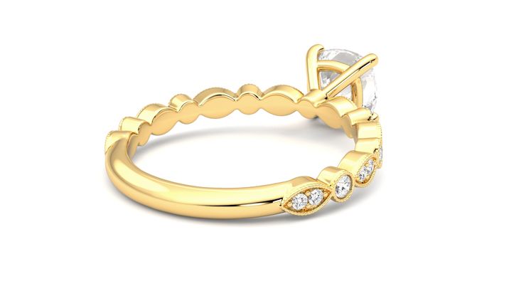 Taylor & Hart Selene Cushion Engagement Ring 360 degree image 13