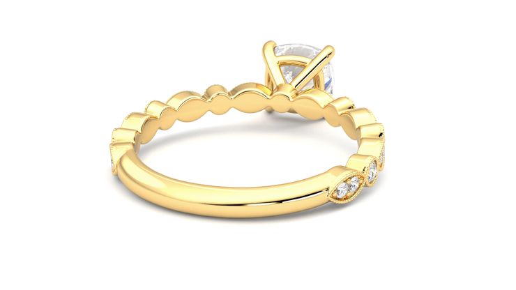 Taylor & Hart Selene Cushion Engagement Ring 360 degree image 14