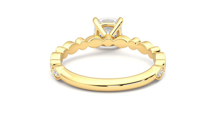 Taylor & Hart Selene Cushion Engagement Ring 360 degree image 15