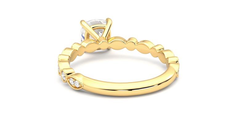 Taylor & Hart Selene Cushion Engagement Ring 360 degree image 16