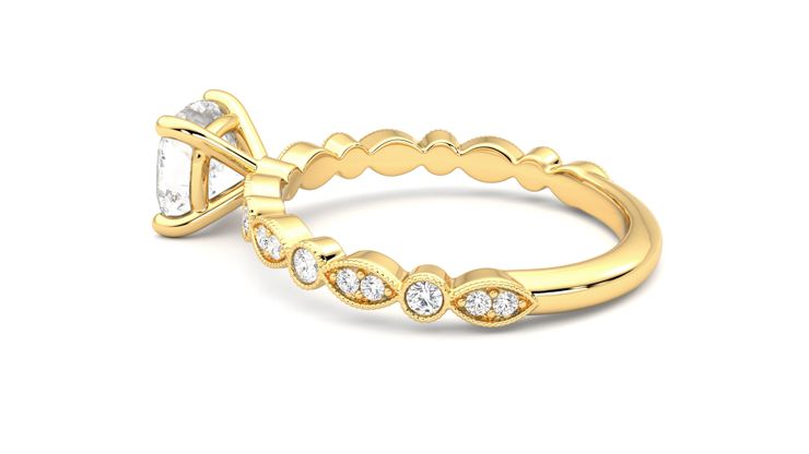 Taylor & Hart Selene Cushion Engagement Ring 360 degree image 19