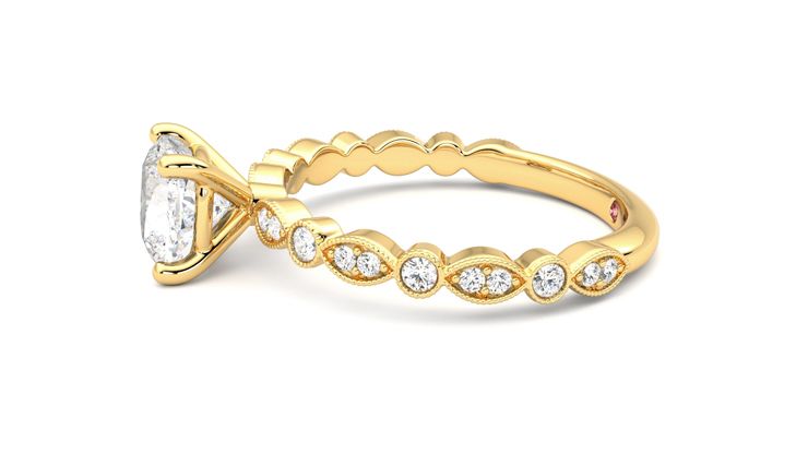 Taylor & Hart Selene Cushion Engagement Ring 360 degree image 21