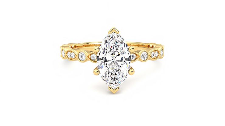 Taylor & Hart Selene Marquise Engagement Ring 360 degree image 0