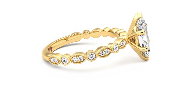 Taylor & Hart Selene Marquise Engagement Ring 360 degree image 8