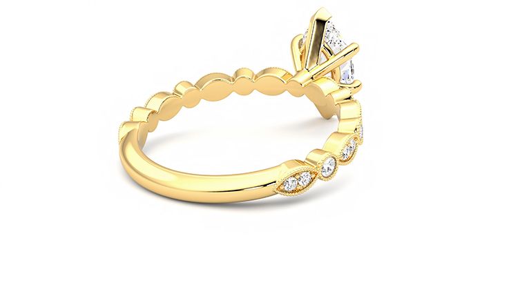 Taylor & Hart Selene Marquise Engagement Ring 360 degree image 12