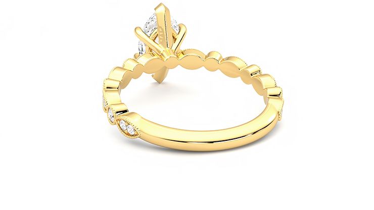 Taylor & Hart Selene Marquise Engagement Ring 360 degree image 15