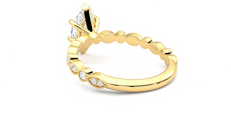 Taylor & Hart Selene Marquise Engagement Ring 360 degree image 16