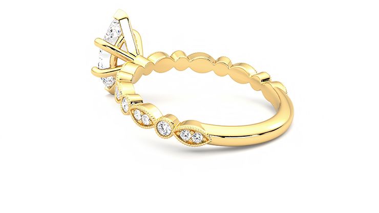 Taylor & Hart Selene Marquise Engagement Ring 360 degree image 17