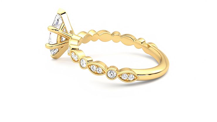 Taylor & Hart Selene Marquise Engagement Ring 360 degree image 18