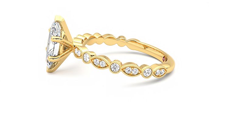 Taylor & Hart Selene Marquise Engagement Ring 360 degree image 20