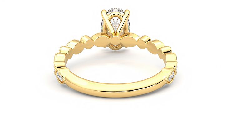 Taylor & Hart Selene Oval Engagement Ring 360 degree image 14