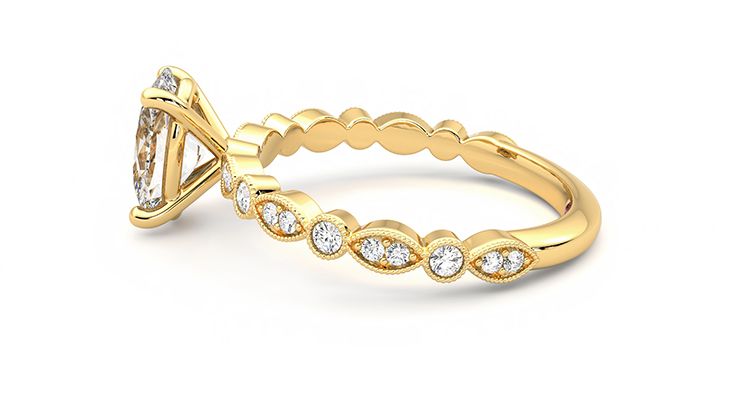 Taylor & Hart Selene Oval Engagement Ring 360 degree image 19