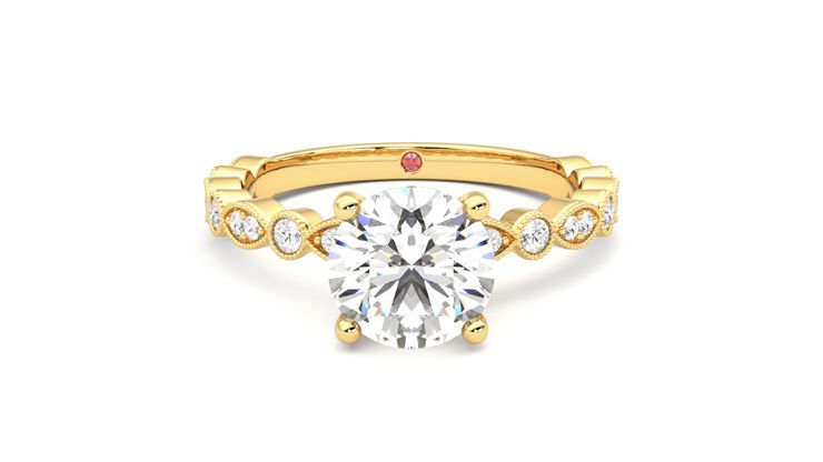 Taylor & Hart Selene Round Engagement Ring 360 degree image 0