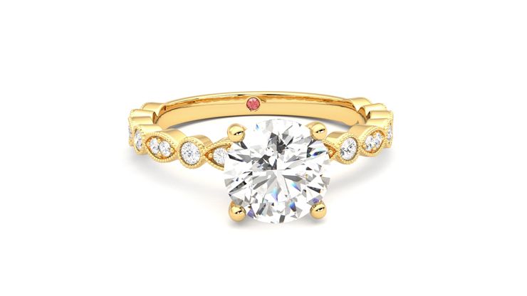 Taylor & Hart Selene Round Engagement Ring 360 degree image 2